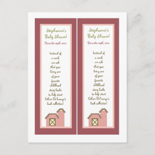 2 Buchmarken Abbys Farm Pink Girly Barn Animal Cow Einladungspostkarte