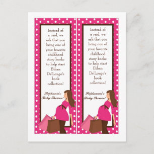 2 Buchmarken Rosa Mod Mama Polka Dots Einladungspostkarte