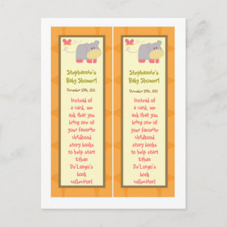 2 Buchmarken Tropischer Punch Jungle Elefant Einladungspostkarte