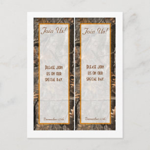 2 Camouflage Chic Wedding Lesezeichen von Jägern Postkarte