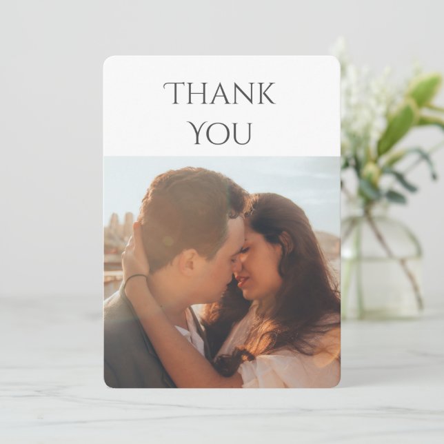2 Carte de remerciements Mariage photo (Debout devant)