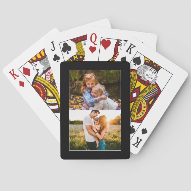 2 Cartes de jeu Modèles photo à bordure mince (dos)