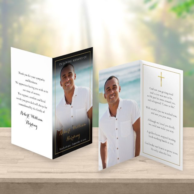 2 Cartes de prières pliées pour les funérailles ph (Créateur téléchargé)