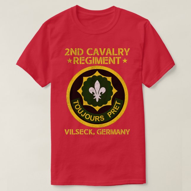 2. Cavalry Regiment 2 CR vets Vilseck Deutschland T-Shirt (Design vorne)