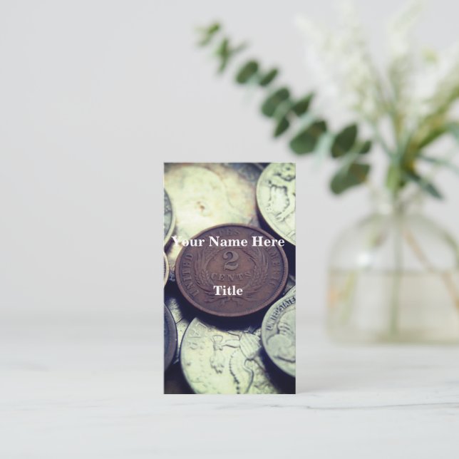 2 Cent-Münze Visitenkarte (Stehend Vorderseite)