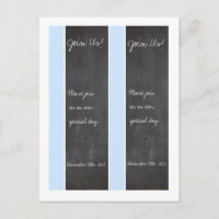 2 Chalkboard Blue Wedding Lesezeichen