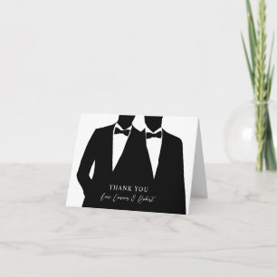 2 Chambres Silhouette Gay Carte de remerciements M