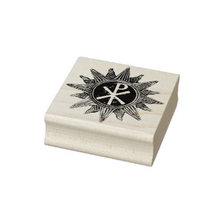 2" Chi-Rho-Friedens-Christogramm-Gummistempel Gummistempel