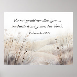 2 Chroniken 20:15 Die Schlacht ist Gottes Bibelver Poster
