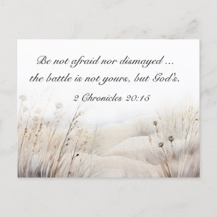 2 Chroniken 20:15 Die Schlacht ist Gottes Bibelver Postkarte