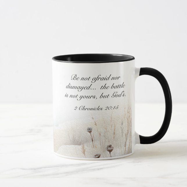 2 Chroniken 20:15 Die Schlacht ist Gottes Bibelver Tasse (Rechts)