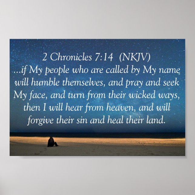 2 Chroniken 7:14 Poster (Vorne)