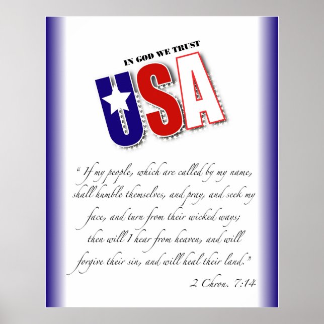 2 Chroniken 7:14 Poster (Vorne)