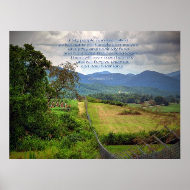 2 Chroniken 7:14 Poster (Vorne)