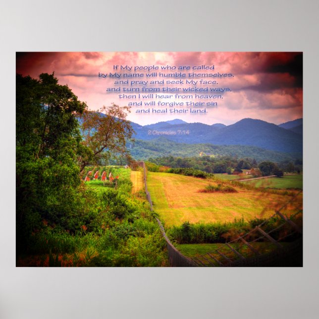 2 Chroniken 7:14 Poster (Vorne)