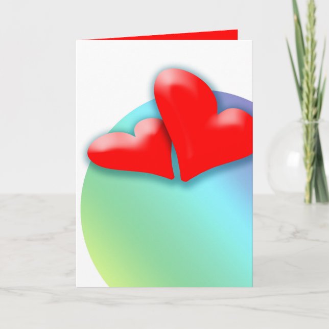 2 Coeurs dansant pour la carte de voeux de Saint V (Devant)