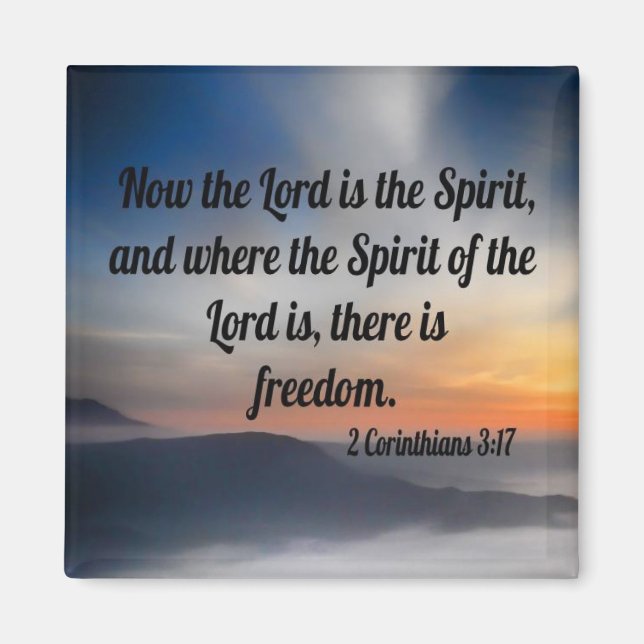 2 Corinthians 3:17 Magnet (Vorne)