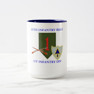 2 Couleurs 26ème TASSE de division d'INFANTERIE de RÉGIMENT