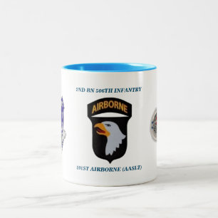 2 Couleurs 2ème TASSE AÉROPORTÉE de 506TH INFANTERIE de