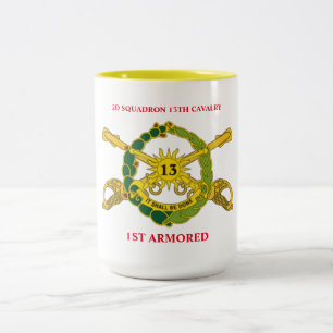 2 Couleurs 2ème TASSE BLINDÉE de 13ème CAVALERIE d'ESCADRO