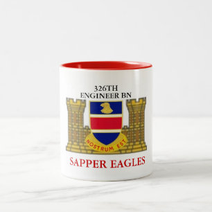 2 Couleurs 326TH TASSE d'EAGLES de SOLDAT DU GÉNIE de
