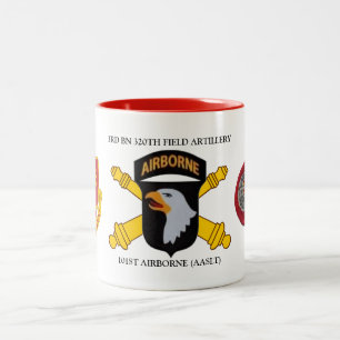 2 Couleurs 3ème TASSE AÉROPORTÉE d'ARTILLERIE de CAMPAGNE 