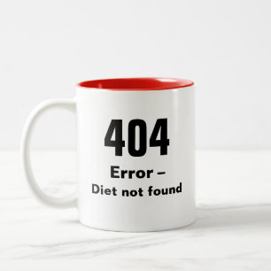 2 Couleurs 404 erreur - tasse non trouvée de régime