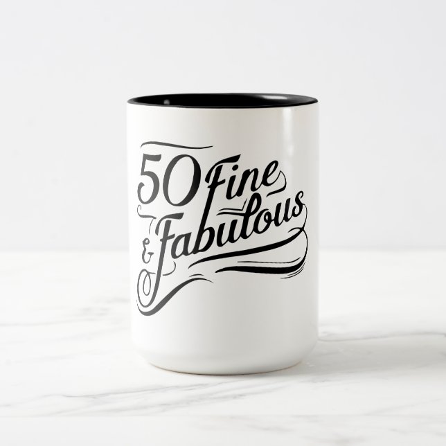 2 Couleurs 50 tasse fine et fabuleuse 15oz (Centre)