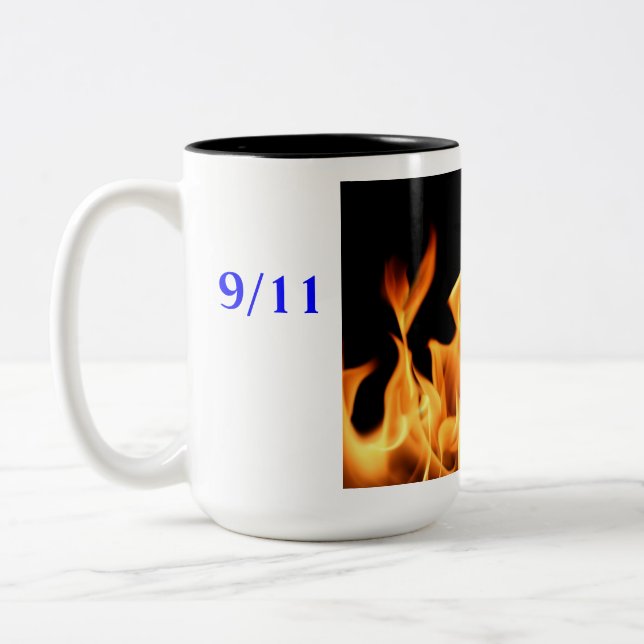 2 Couleurs 9/11 tasse de café commémorative (Gauche)