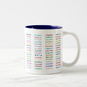2 Couleurs Accueil : Tasse de café de 80 langues