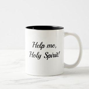 2 Couleurs Aidez-moi la tasse Saint-Esprit (noire)