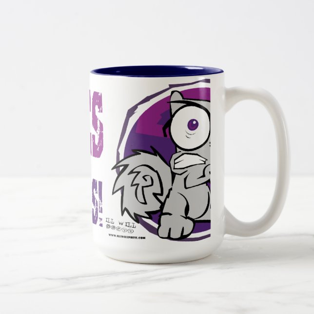 2 Couleurs Aiguilles dans mes yeux ! Tasse de Pilz-E (Droit)