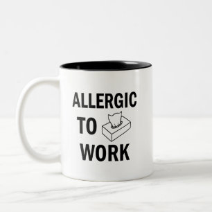2 Couleurs Allergique pour travailler la tasse de café