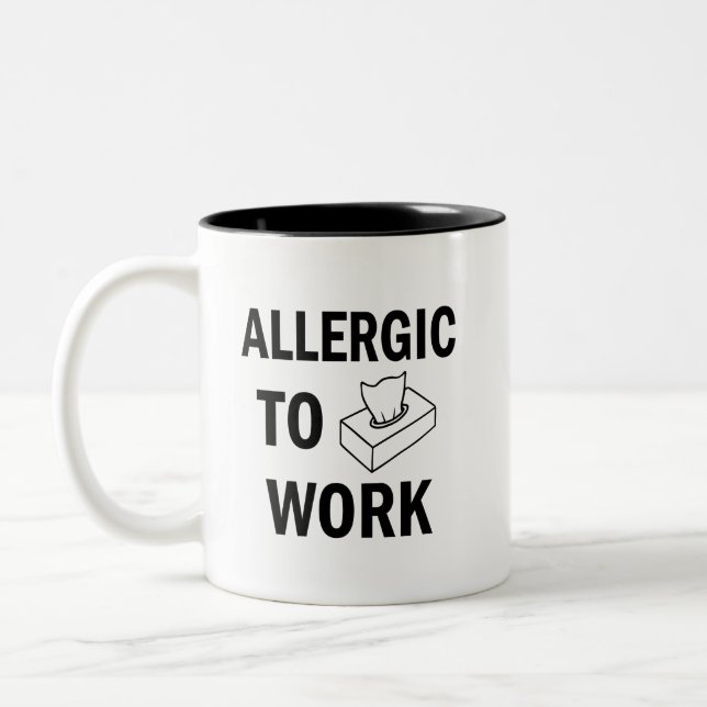 2 Couleurs Allergique pour travailler la tasse de café (Gauche)
