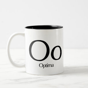 2 Couleurs Alphabet de tasse de typographie - tasse