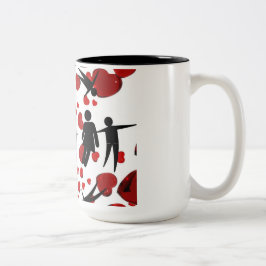 2 Couleurs Amour tasse de café
