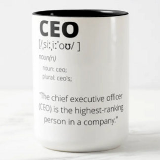 2 Couleurs Amusante tasse cadeau PDG pour hommes et femmes