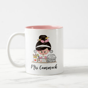 2 Couleurs Asiatique personnalisé de tasse de professeur