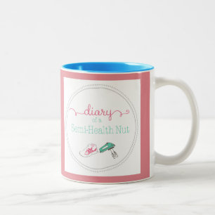 2 Couleurs Assez en journal intime rose d'une tasse d'écrou