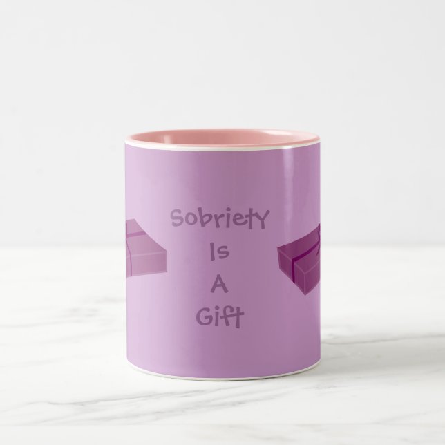 2 Couleurs Assez la "sobriété est tasse d'un cadeau" (Centre)