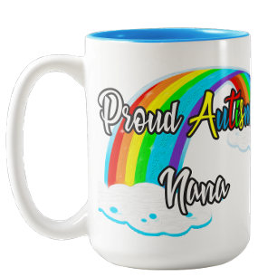 2 Couleurs Autisme avec Amour : Tasse à Café Proud Nana