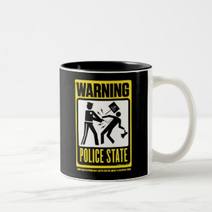 2 Couleurs Avertissement : Tasse d'état policier