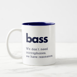 2 Couleurs Bass drôle de tasse cadeau - Bass choir membre drô