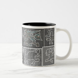 2 Couleurs bêtes de la tasse quatre