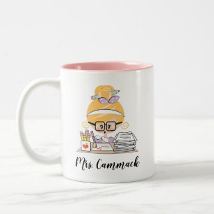 2 Couleurs Blonde personnalisée de tasse de professeur
