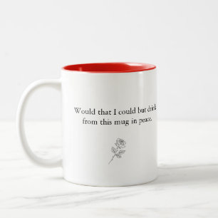 2 Couleurs Boire dans la tasse de café Peace