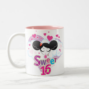 2 Couleurs Bonbon tasse de 16 anniversaires