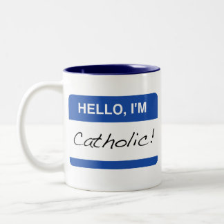 2 Couleurs Bonjour, je suis tasse catholique