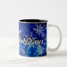 Bonnes fêtes tasse de flocon de neige