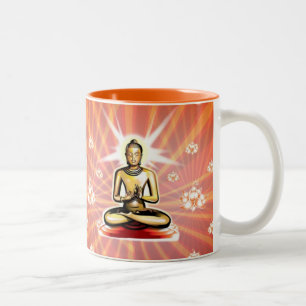 2 Couleurs Bouddha médite tasse